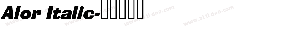 Alor Italic字体转换